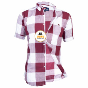 Mens Short Sleeve Checked Shirt